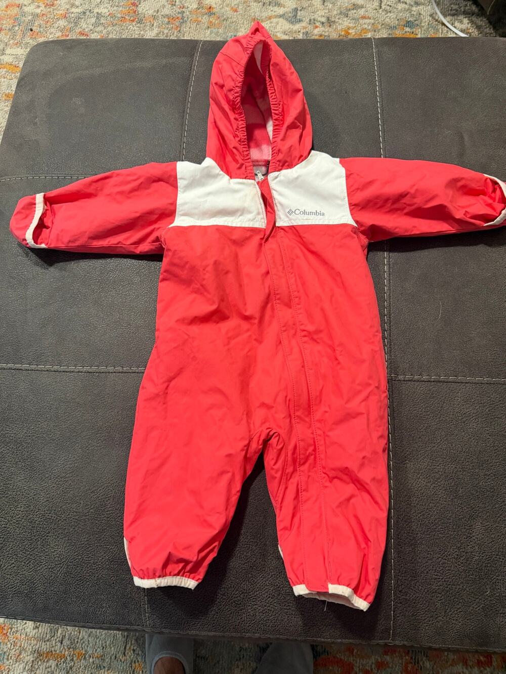Columbia Pink & White Baby Snowsuit Bunting size 6 months